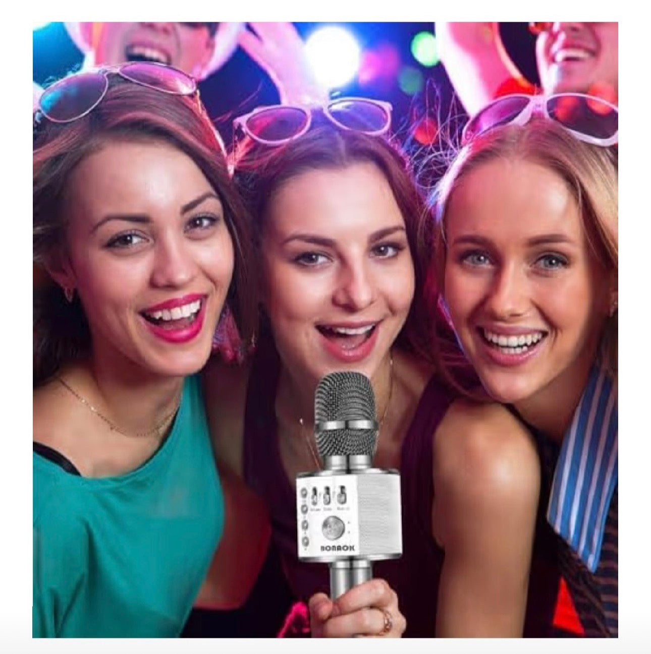 BONAOK Wireless Bluetooth Karaoke Microphone,3-in-1 Portable Handheld Karaoke