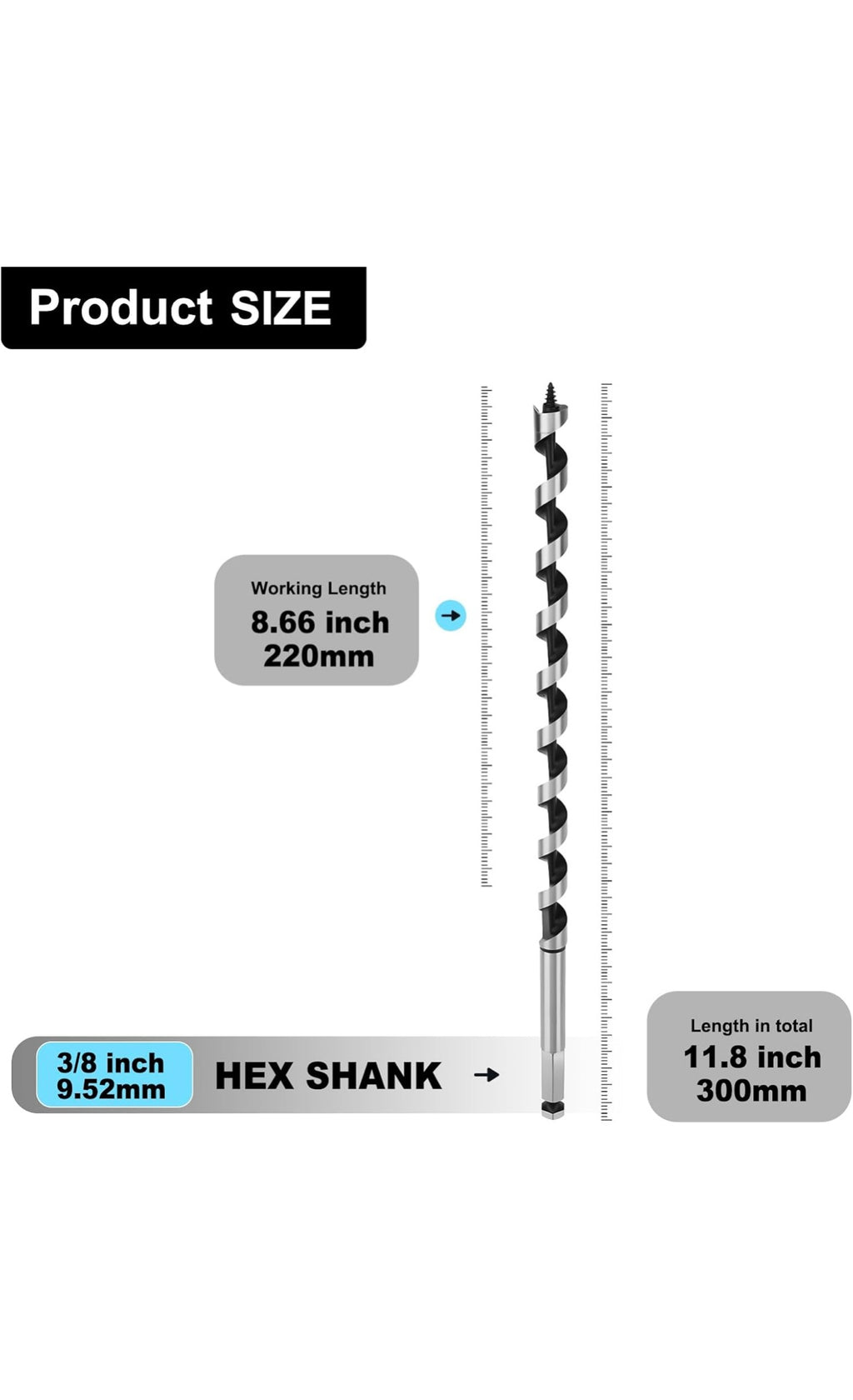 Auger bit for wood long auger drill bit