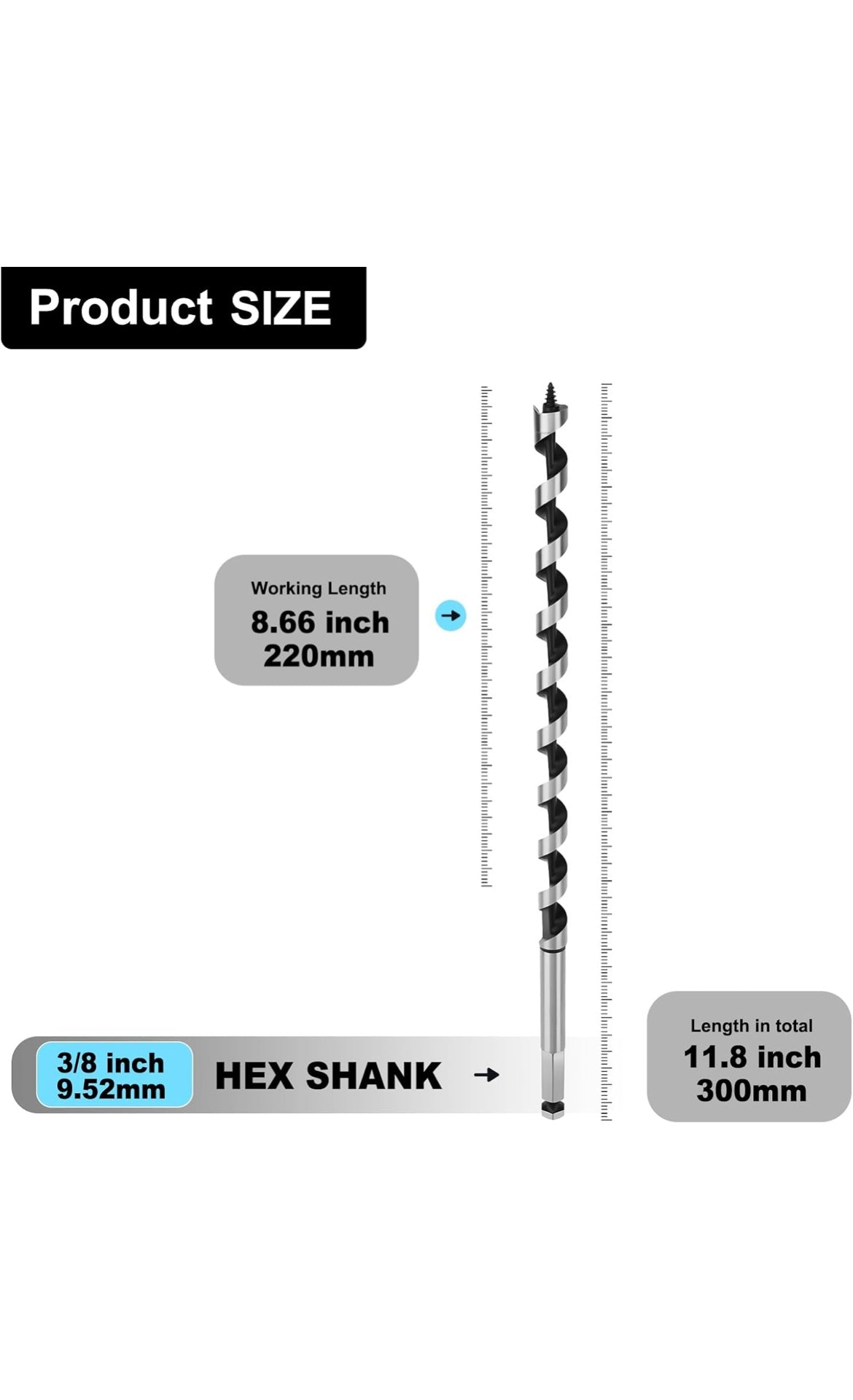 Auger bit for wood long auger drill bit