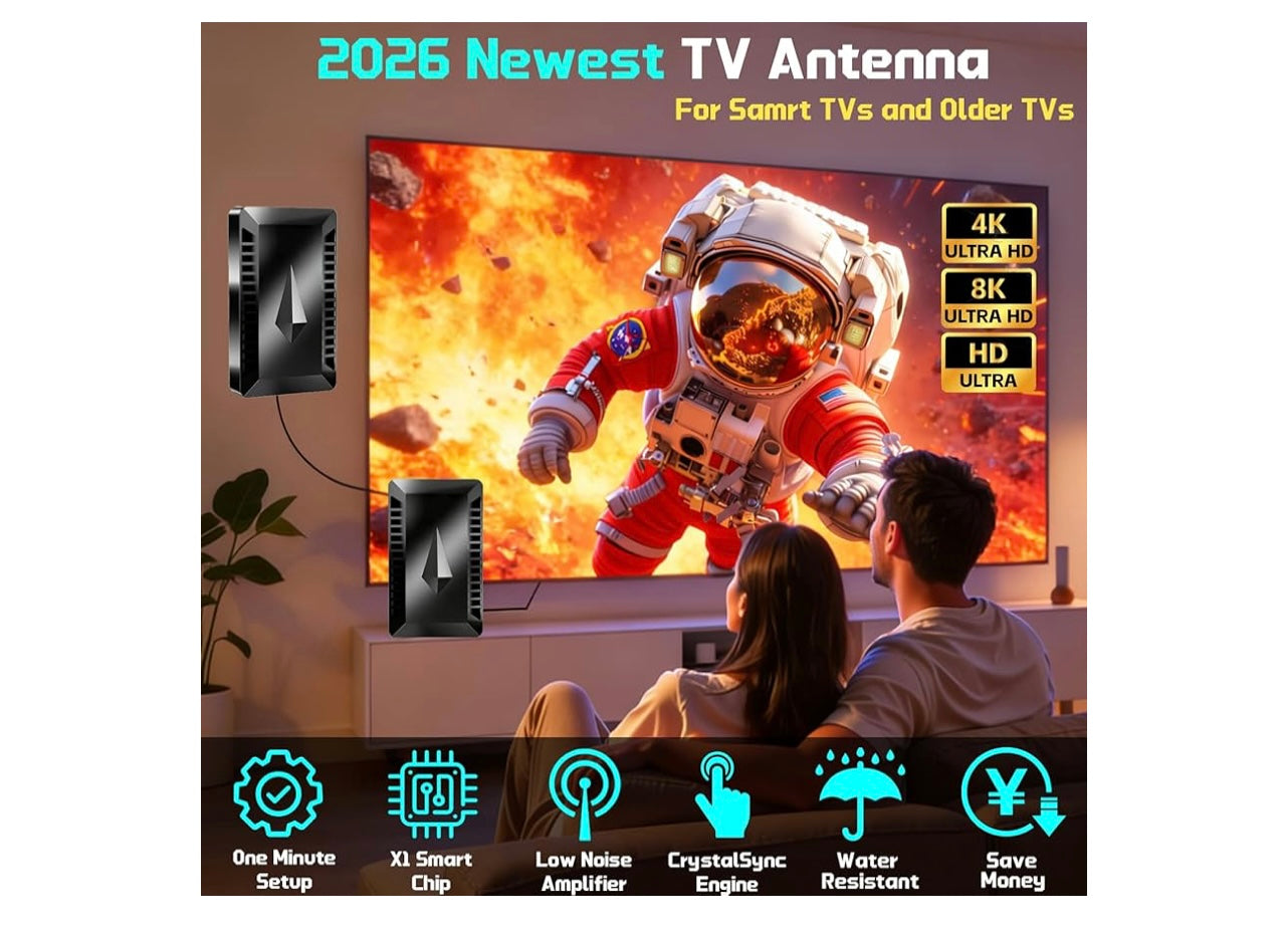 Indoor/outdoor HDTV Antenna.