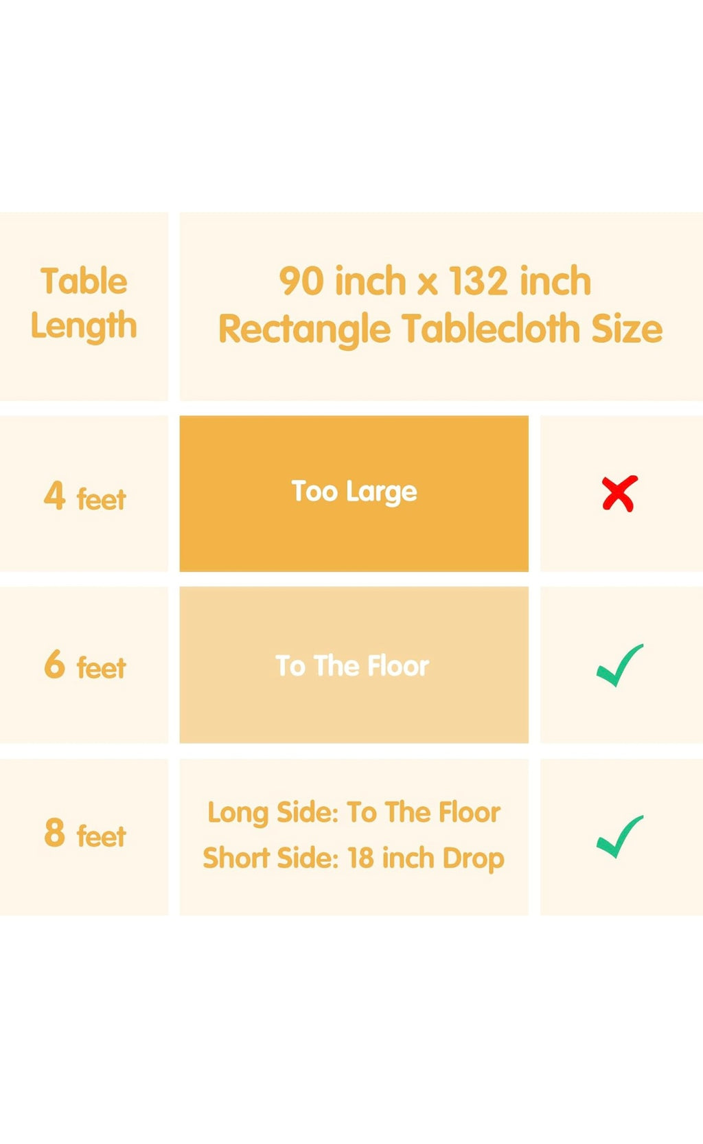 4 pack white tablecloths 90x132