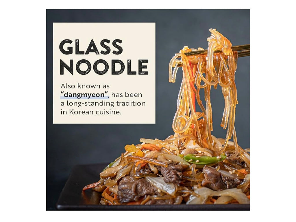 Premium Korean Organic Glass Noodles – [12 Pack - 42oz] – Gluten-Free | Sugar Free | Sweet Potato Vermicelli | Vegan & No Sodium | Low-Calorie Rice & Pasta Alt. for Stir-Fry, Soup & Asian Recipes - O’food