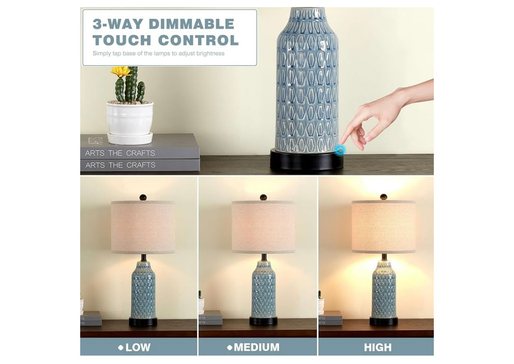 Cinkeda Ceramic Table Lamps For Bedroom.