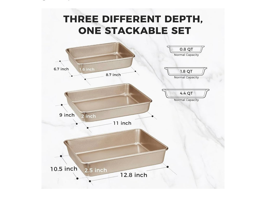 HONGBAKE Deep Baking Pan Set.