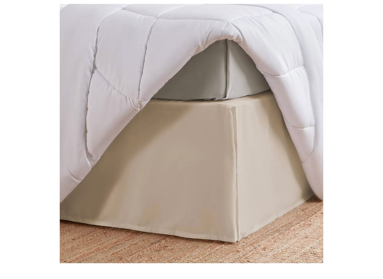 Sleep Zone Pleated Bed Skirt.