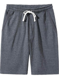 Men’s Casual Cotton Knit Short Drawstring Elastic Jogger Gym Shorts