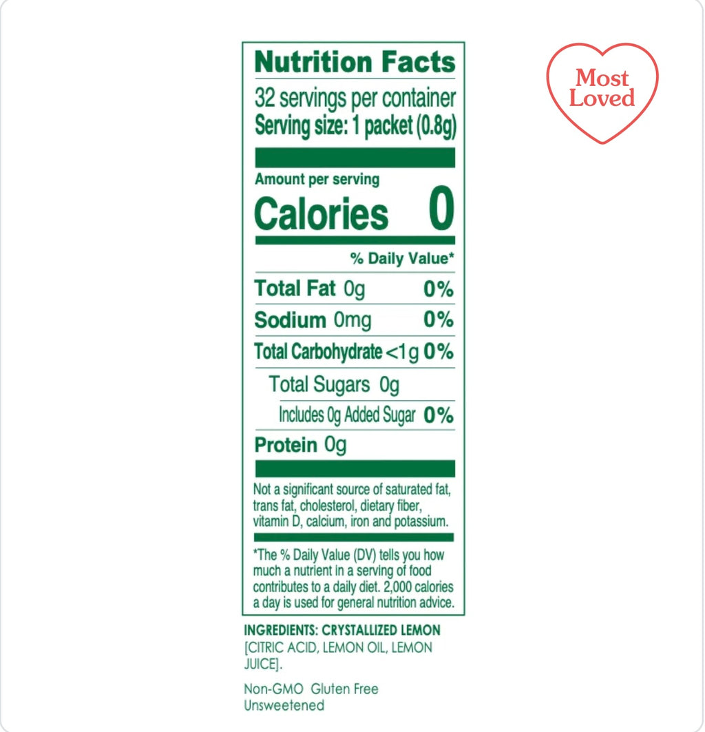 TRUE LEMON Water Enhancer, Bulk Pack 0.03 Oz - 500 Count (Pack of 1), 0 Calorie Drink Mix Packets For Water, Sugar Free, Lemon Flavor.
