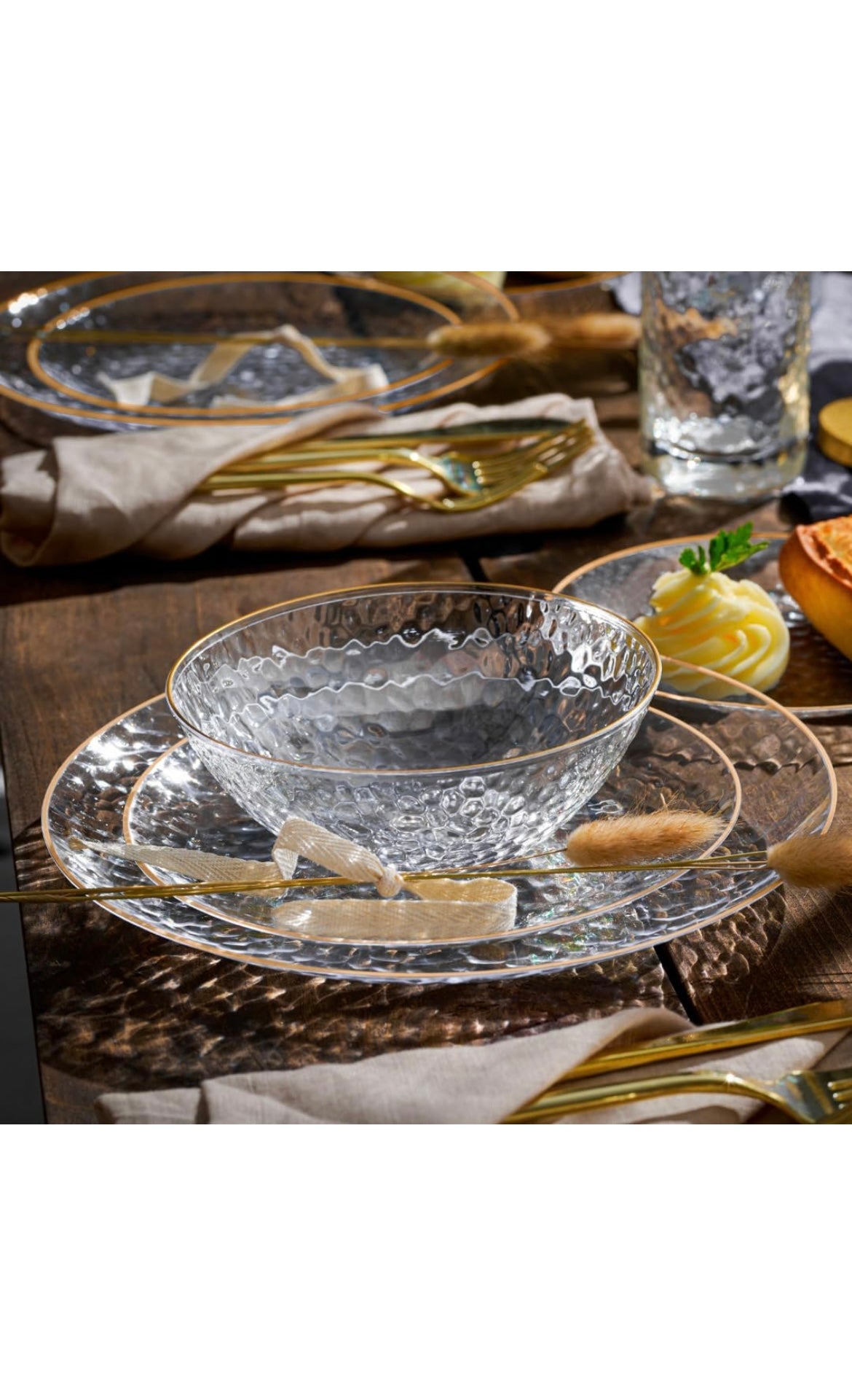 100 pack clear plastic plates