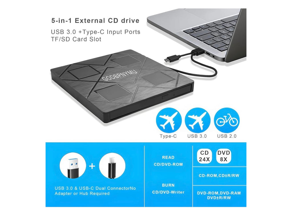 5-1 External Cd/DVD Drive For Laptop.