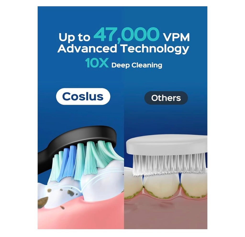 COSLUS 47000 VPM Ultra-Cleaning Electric Toothbrush.