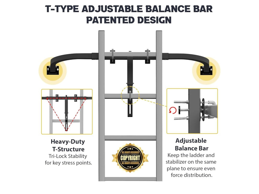 Otooling Adjustable Ladder Stabilizer.