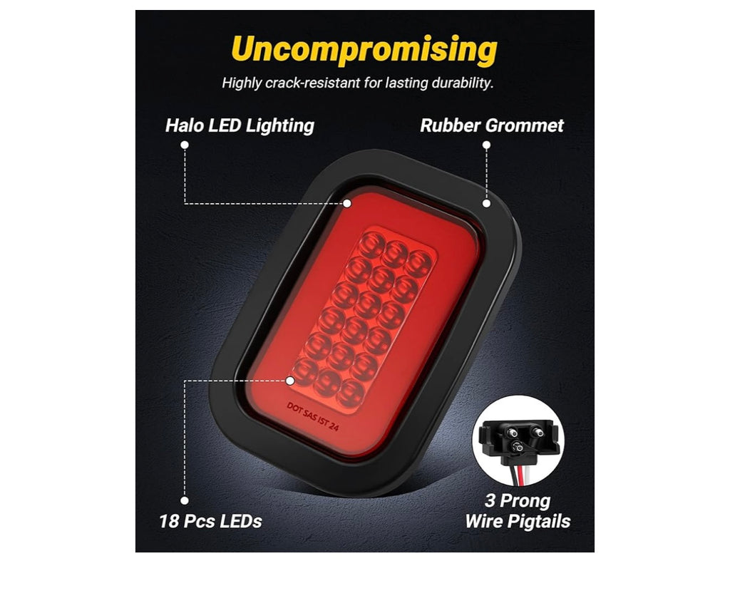 Rectangle led brake lights