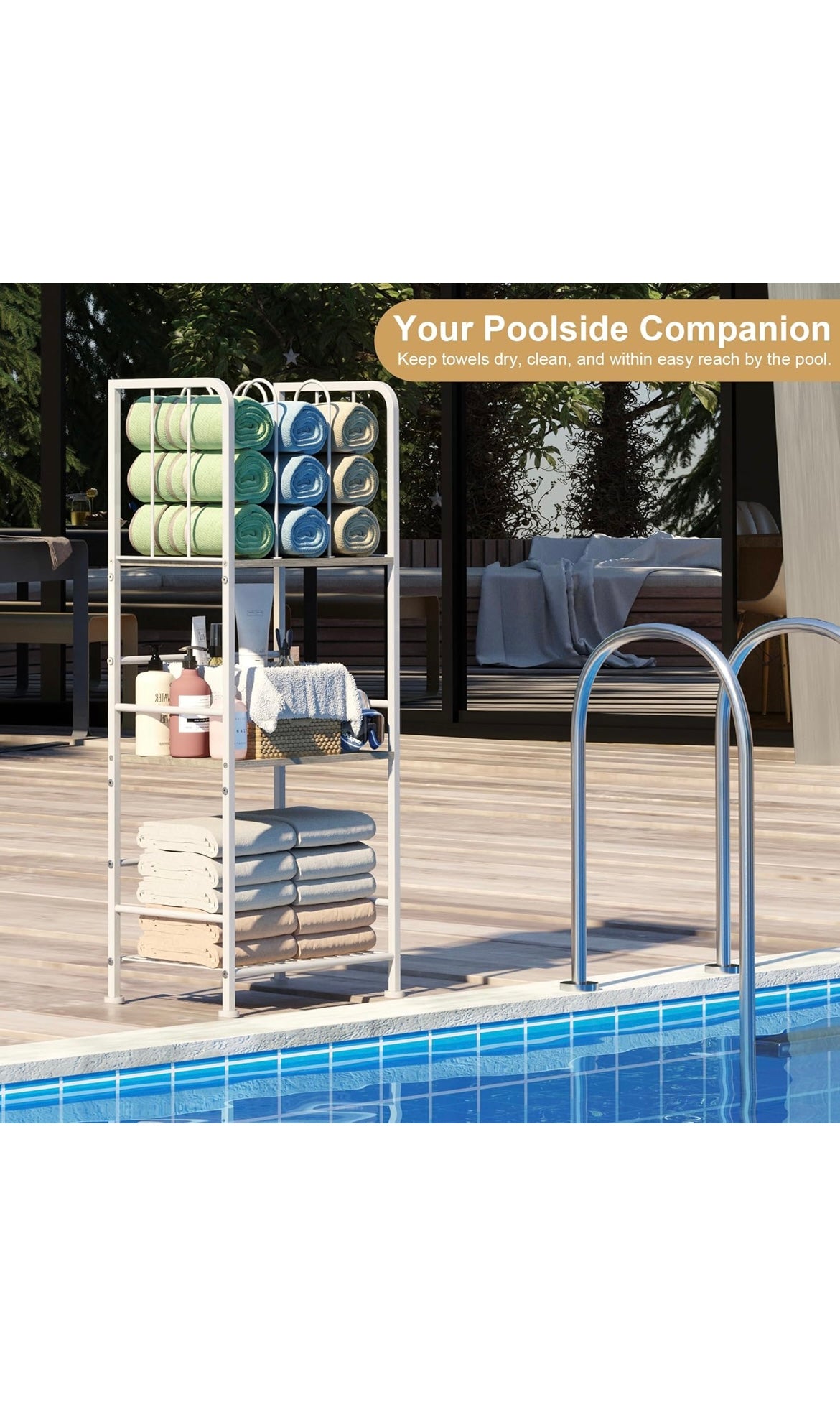 Towel rack free standing 3 tier