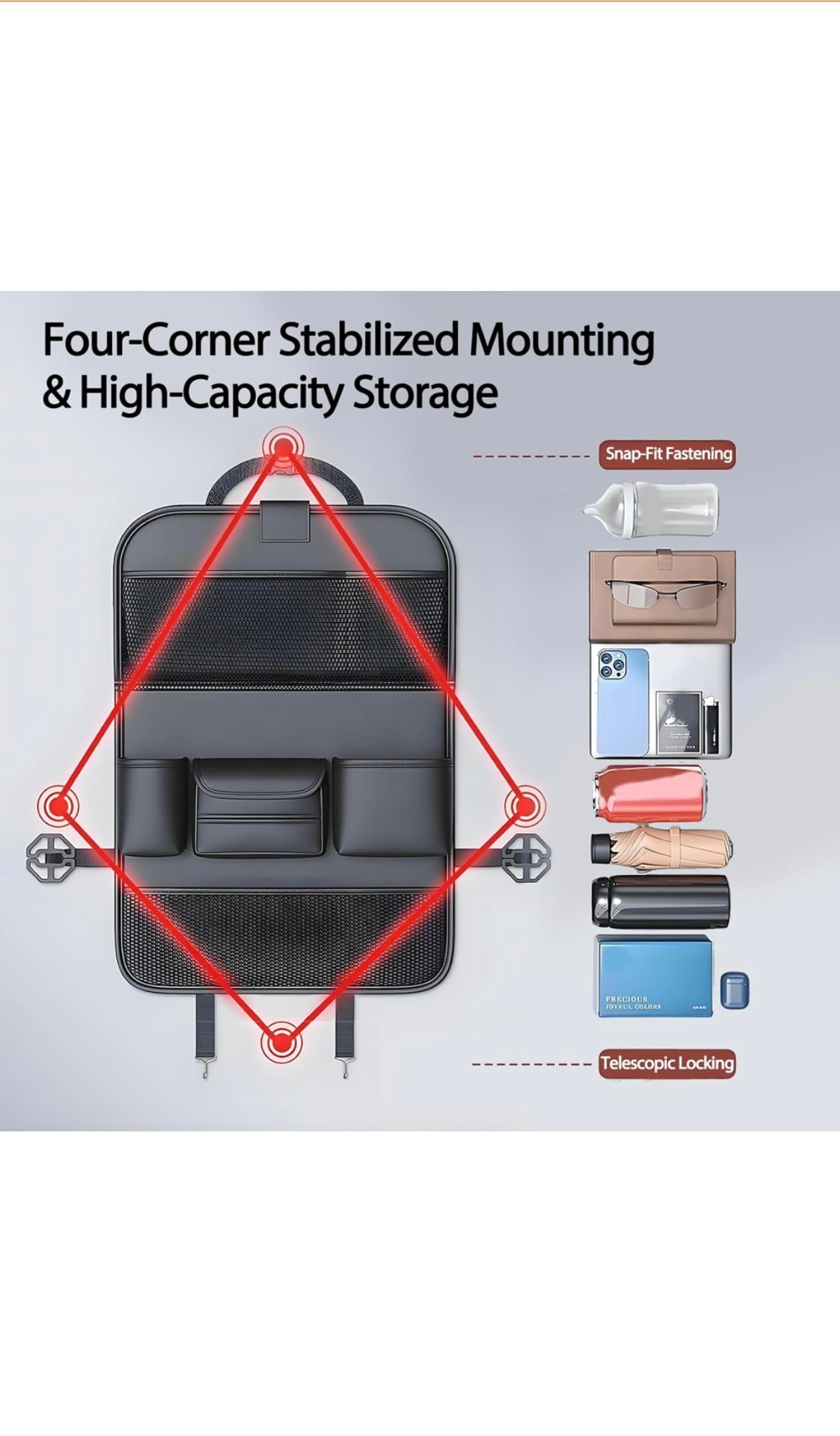 Car backseat organizer