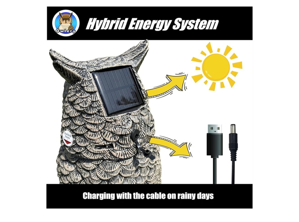 Owlery Solar Garden Owl.