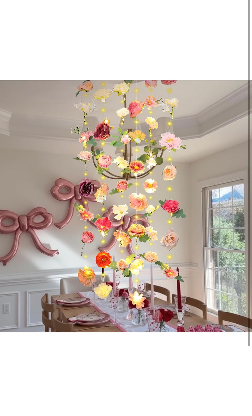6 pack fake flower garland