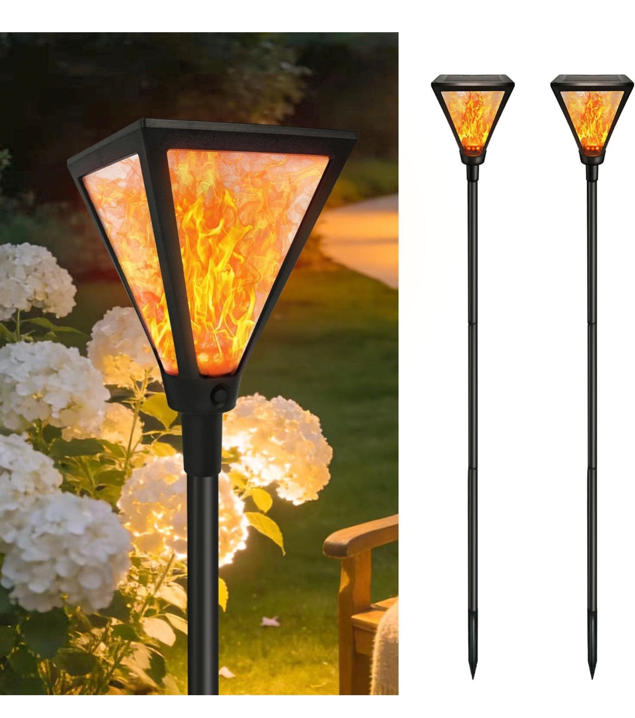 Upgraded Extra-Tall Solar Lights Outdoor.