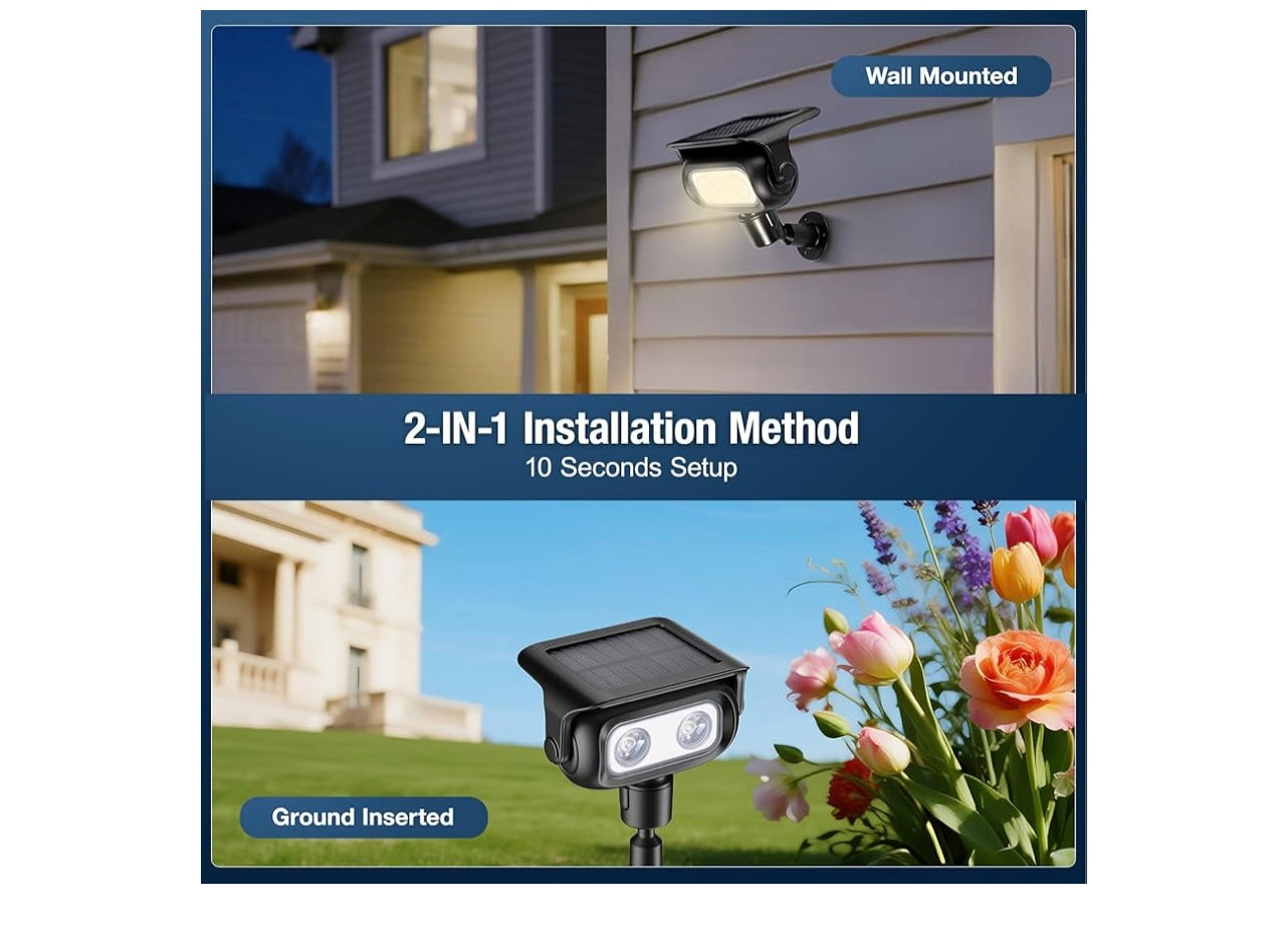 Lebenwell Solar Spotlights for outdoors. 6-pack.