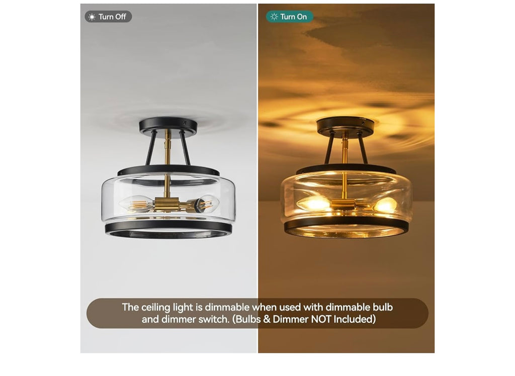 Oiyam Semi Flush Mount Ceiling Light.