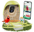 Smart Bird Feeder with Camera, Identify Birds & Auto Capture, 2K HD Live Camera Birdwatching with Color Night Vision for Bird Lovers Gifts (Spring Green)