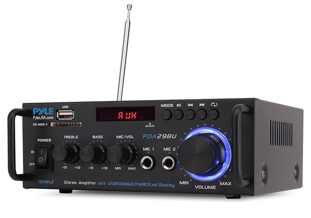 Pyle 200w Bluetooth Compact power amplifier.