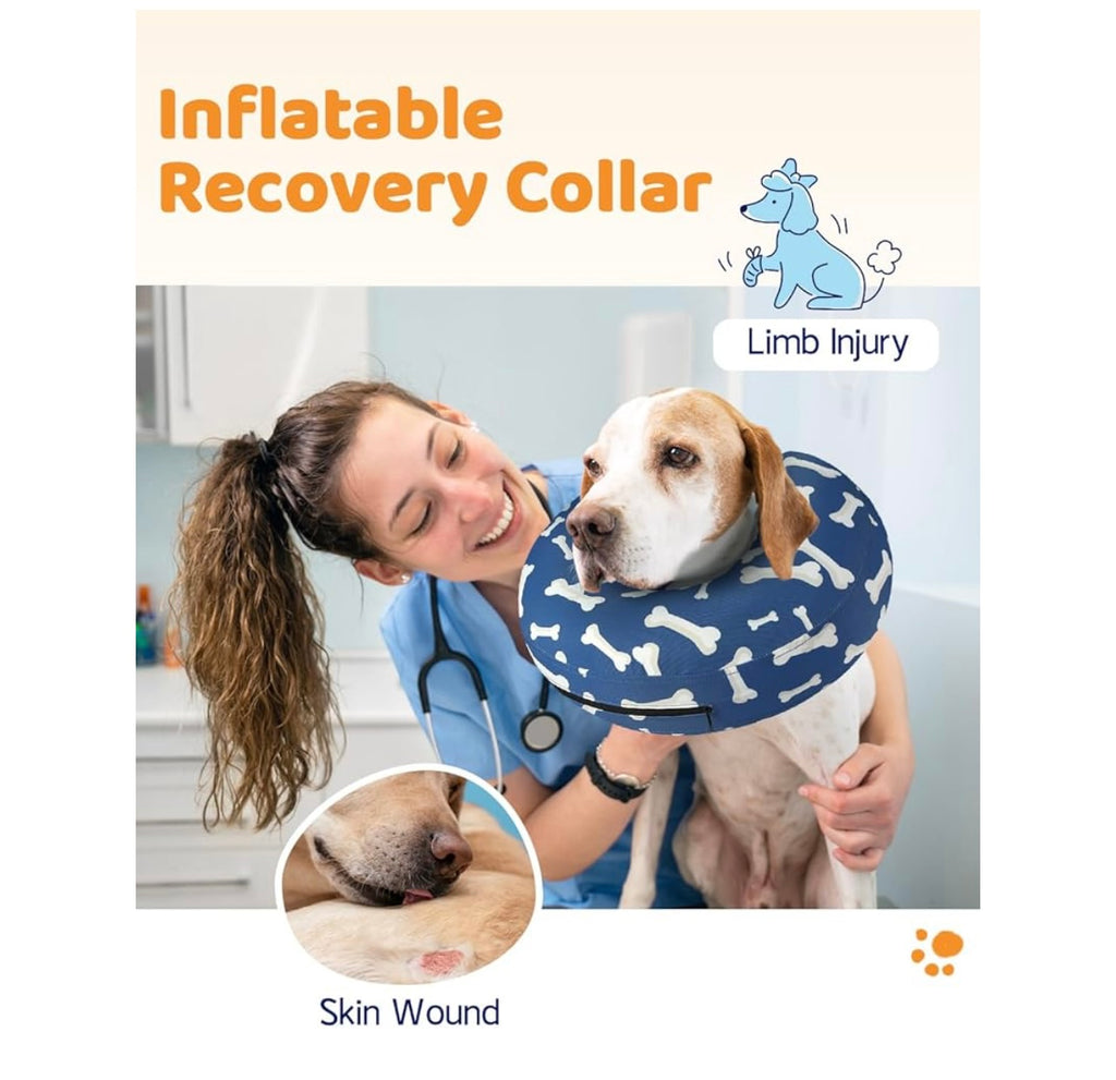 Supet Inflatable Dog Cone Collar.