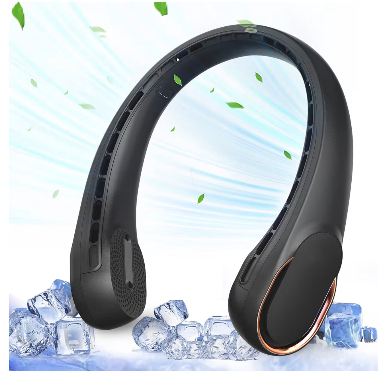 Neck Fan, Bladeless Neck Fan, 4000 mAh Rechargeable Personal Fan, 360° Hands Free Wearable Fan, 3 Speeds Adjustable,Faster Cooling, Ultra Quiet, Suitable for Home, Office, Travel, Sports