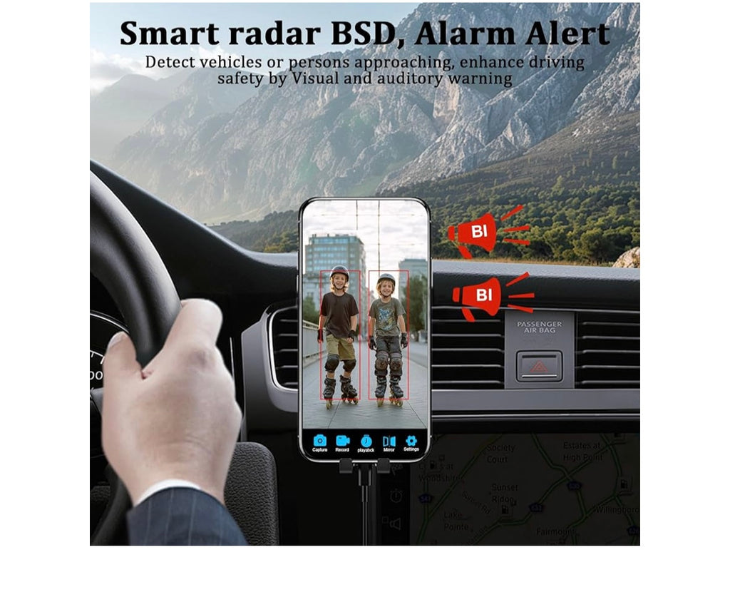 Magnetic solar wireless backup camera