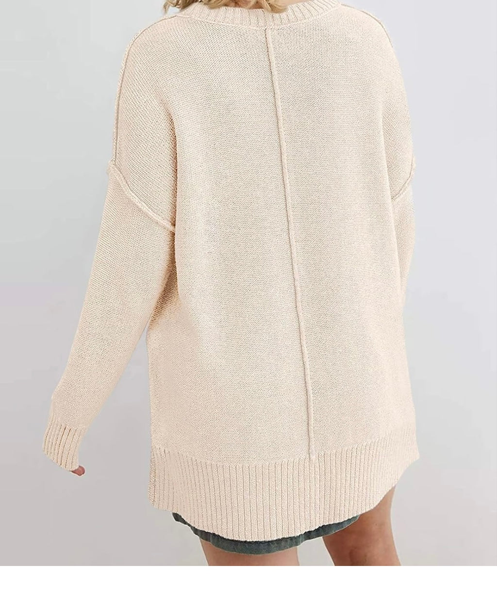Womens Fall Winter Oversized Casual Pullover Tunic Sweater