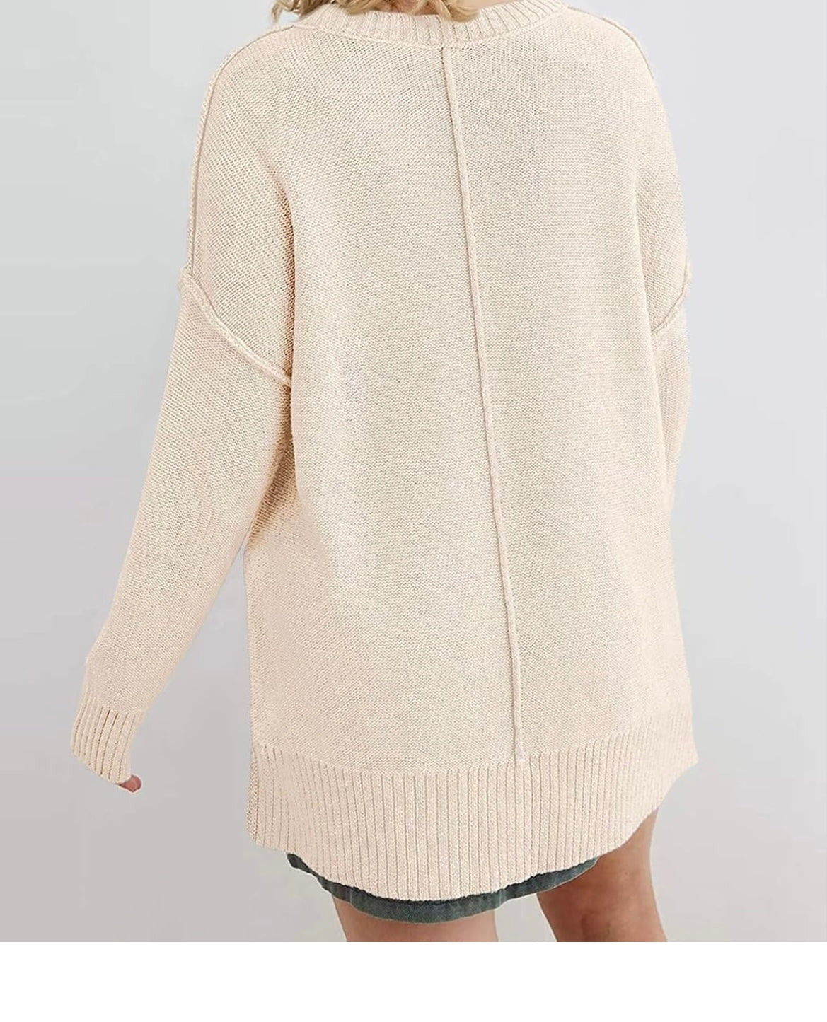 Womens Fall Winter Oversized Casual Pullover Tunic Sweater