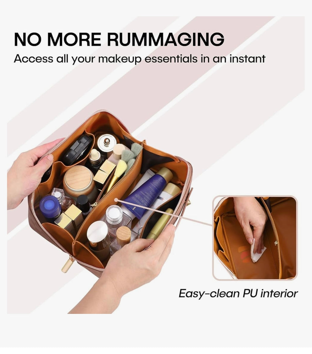 ALEXTINE Large Capacity Travel Cosmetic Bag.