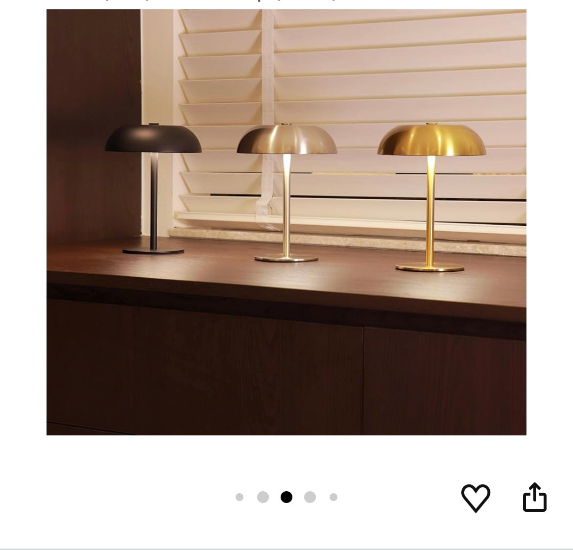 Portable led mushroom table lamp