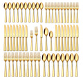 60 Pcs Gold Silverware Set, Food-Grade Stainless Steel Flatware Sets for 12 Mirror Polished Cutlery Utensil Sets Include Dinner Knives Spoons and Forks Set Dishwasher Safe for Home Restaurant