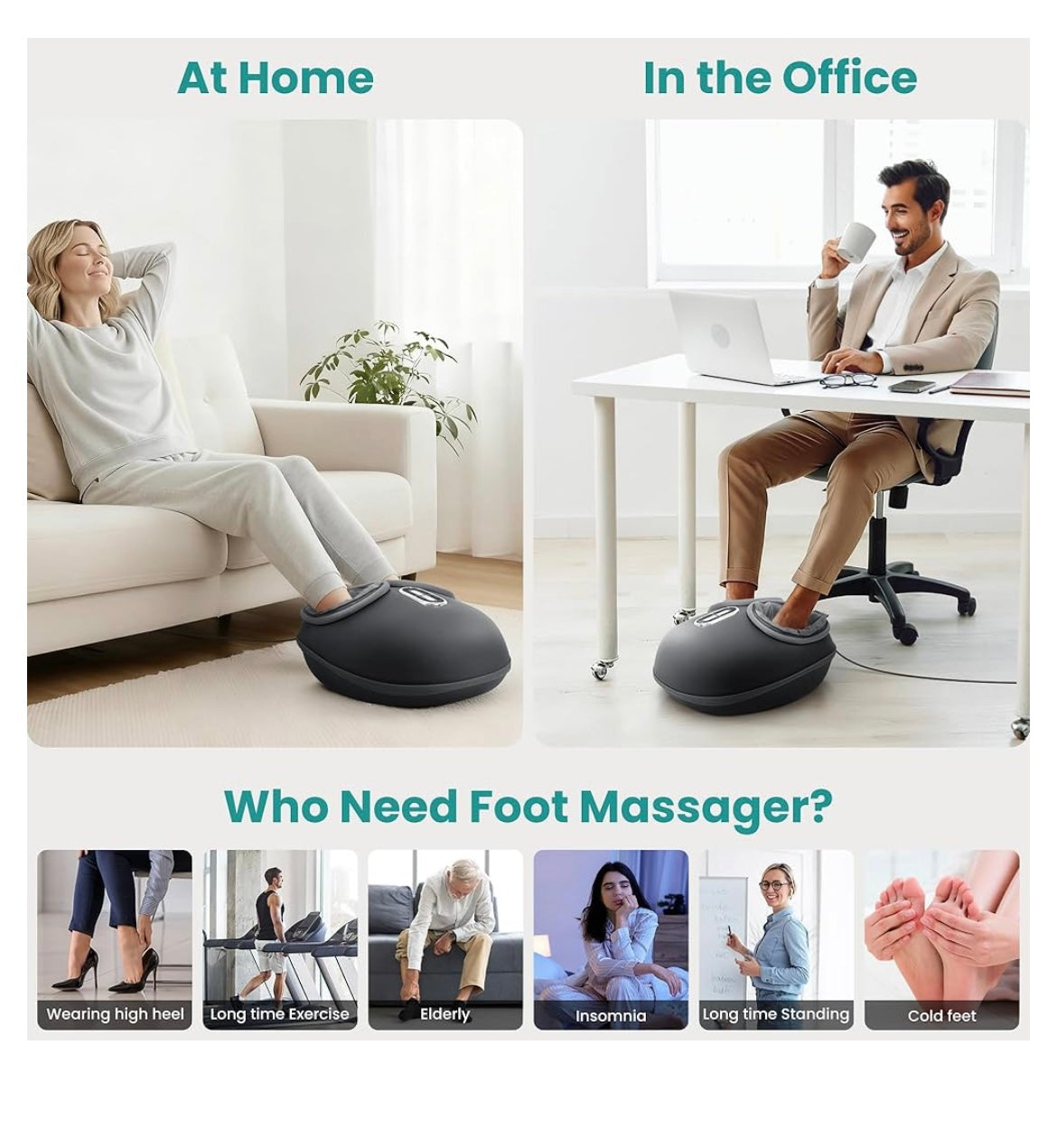 Foot massager with heat