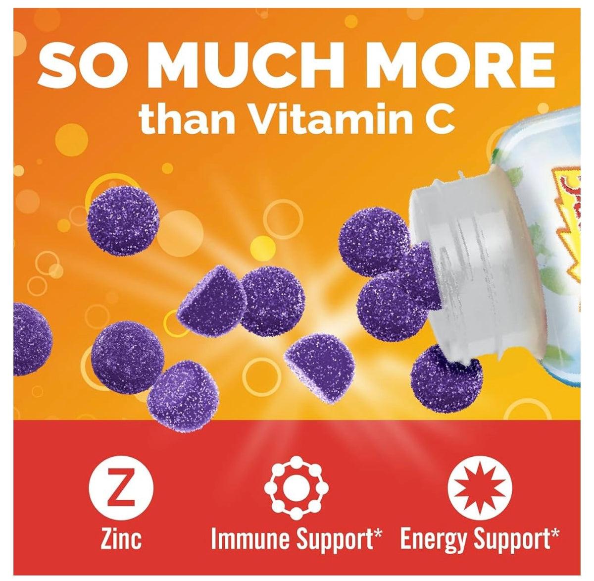 Emergen-C Elderberry Vitamin C Gummies, Immune Support, Berry, 36 Gummies