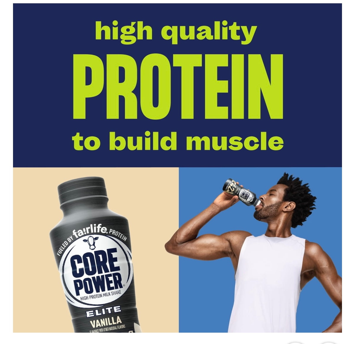 Fairlife Core Power Elite Vanilla High Protein Shake 42g, 14 Fl Oz, 12 Pack �?Workout Recovery Drink. Best by April 2027.