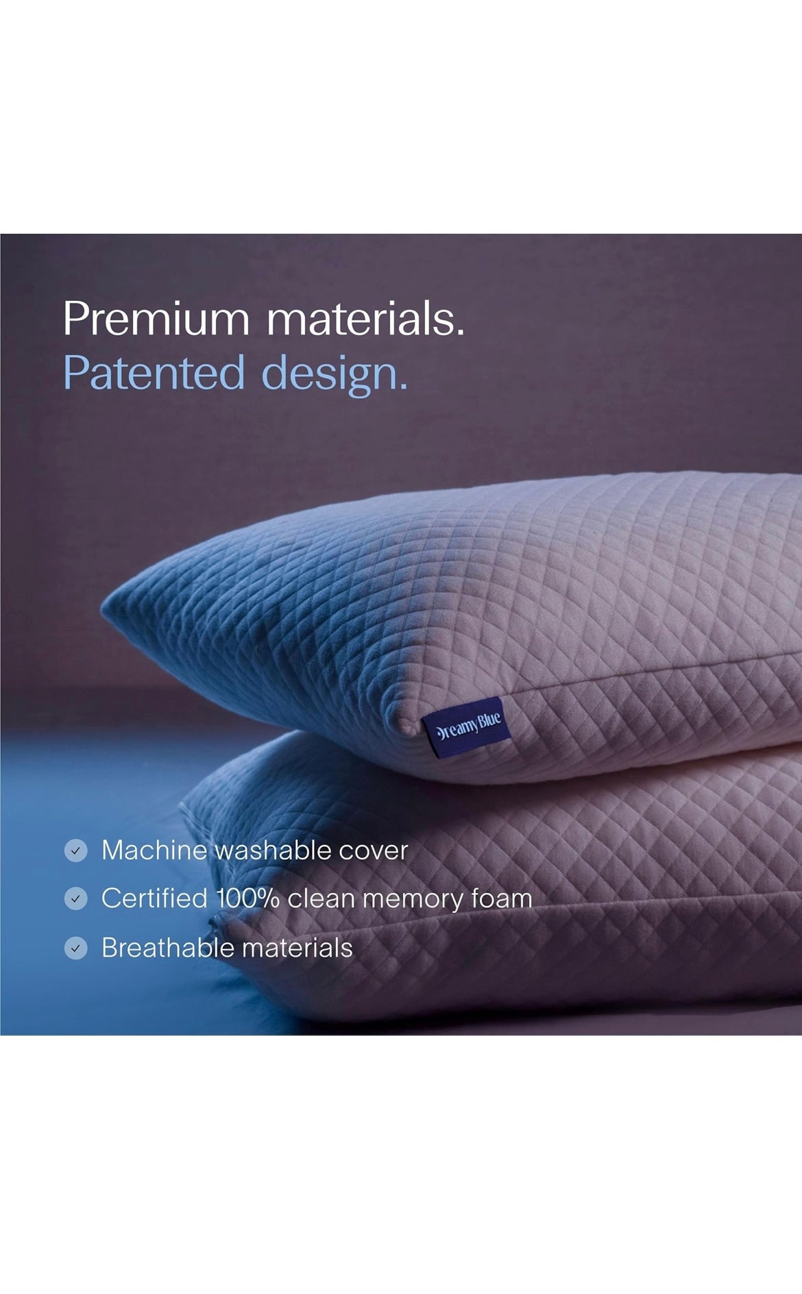Dreamy blue signature pillow