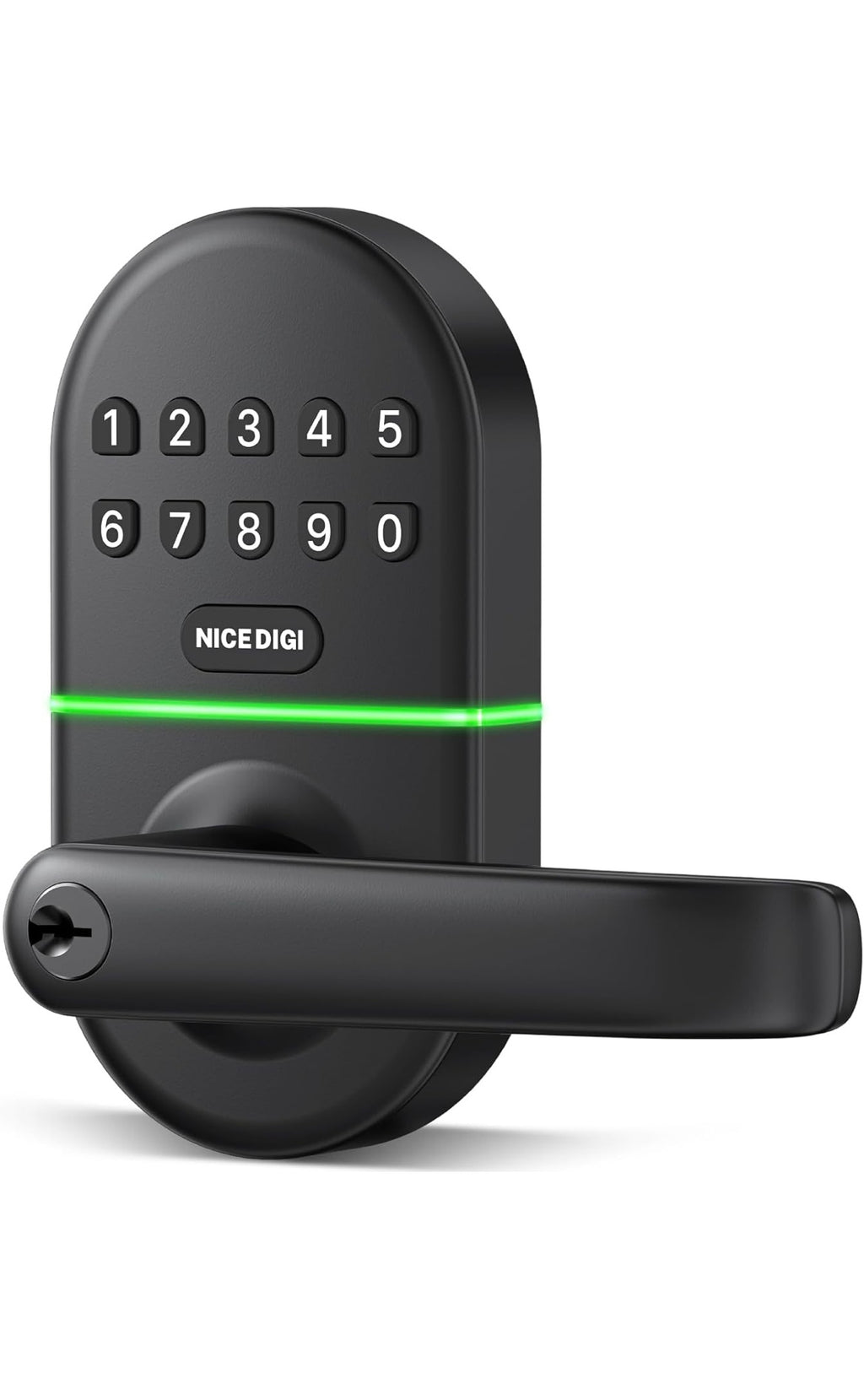Keypad door lock with handle