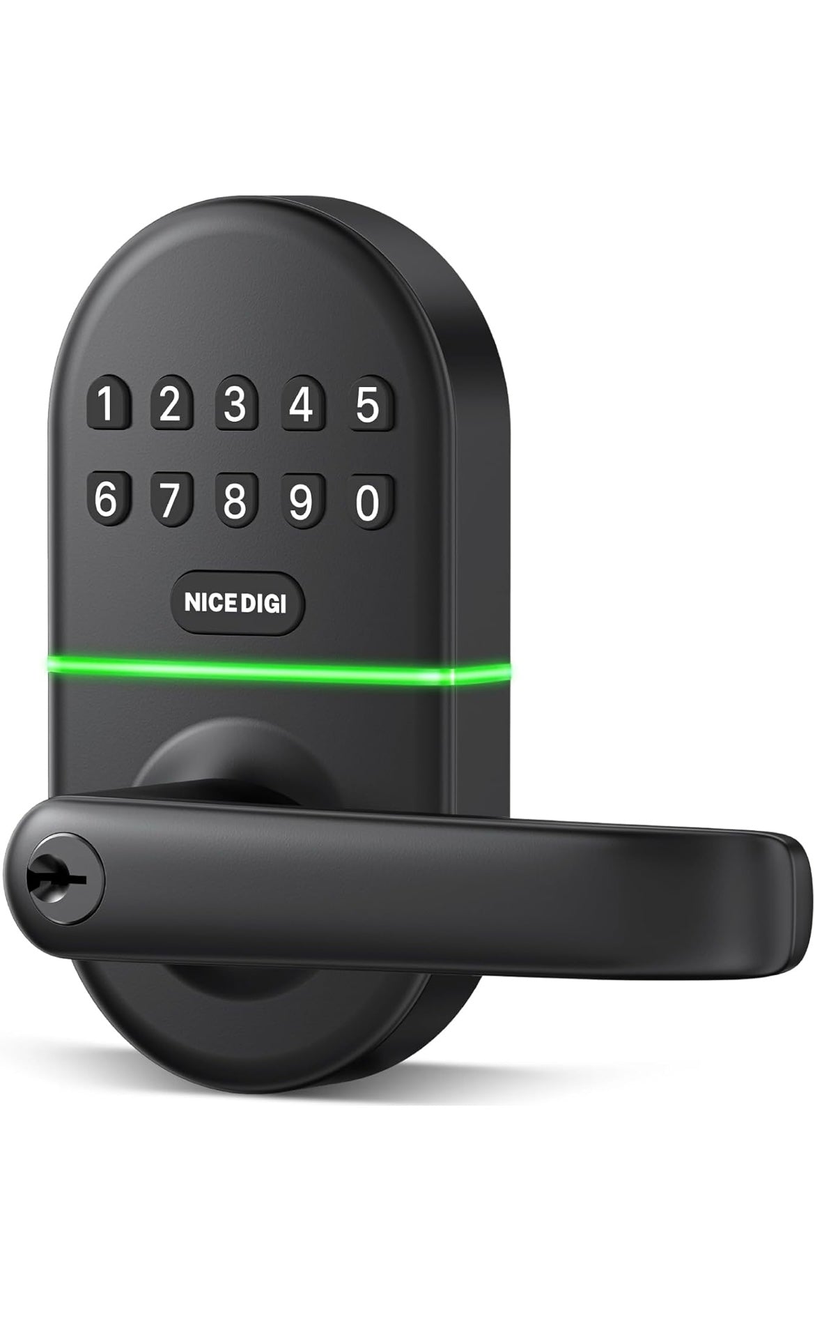 Keypad door lock with handle