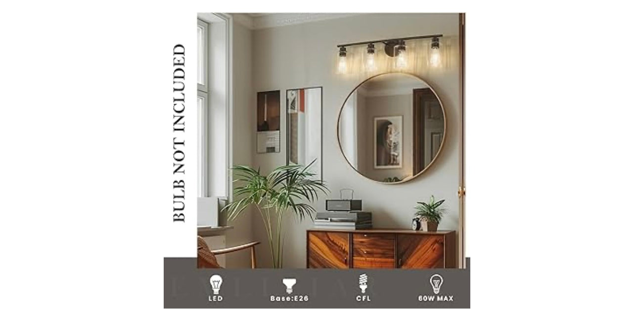 Emlivair 4-light modern vanity light.