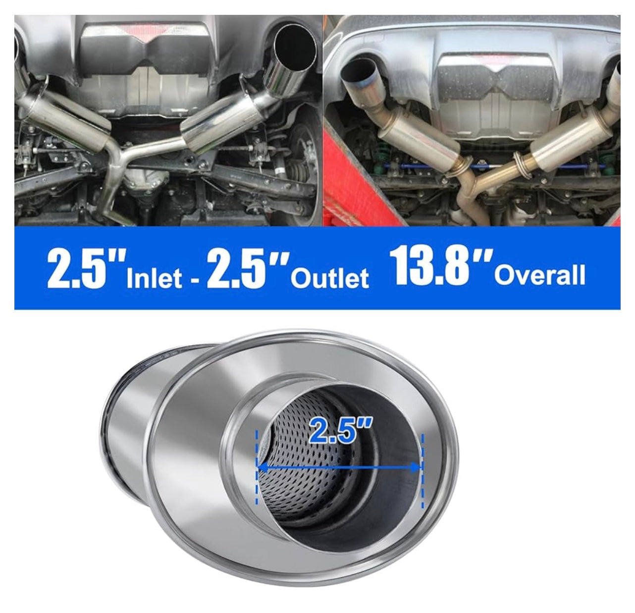 Floshine 2.5” Exhaust Muffler