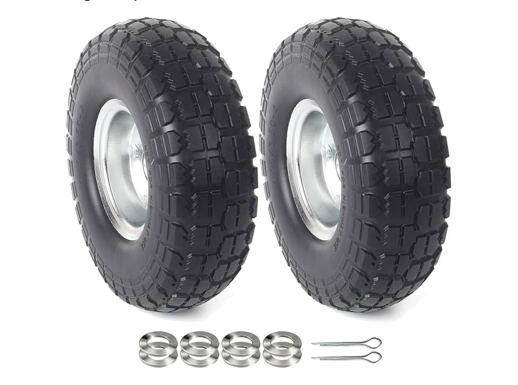 AR-PRO (2-pack) 10inch Solid Rubber Tire Wheels.