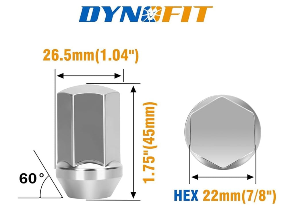 Dynofit Wheel Accessories Lug Nuts.