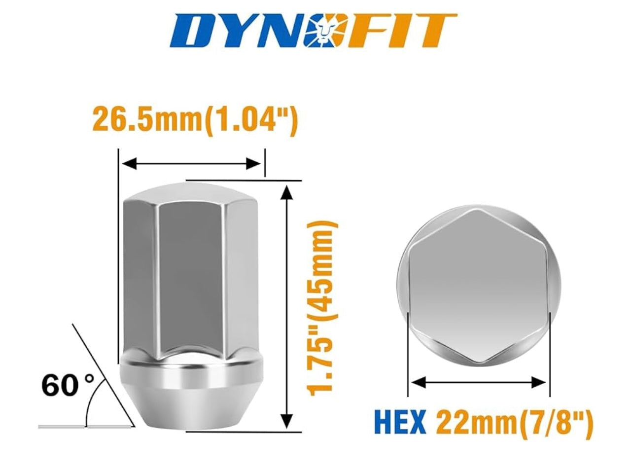 Dynofit Wheel Accessories Lug Nuts.