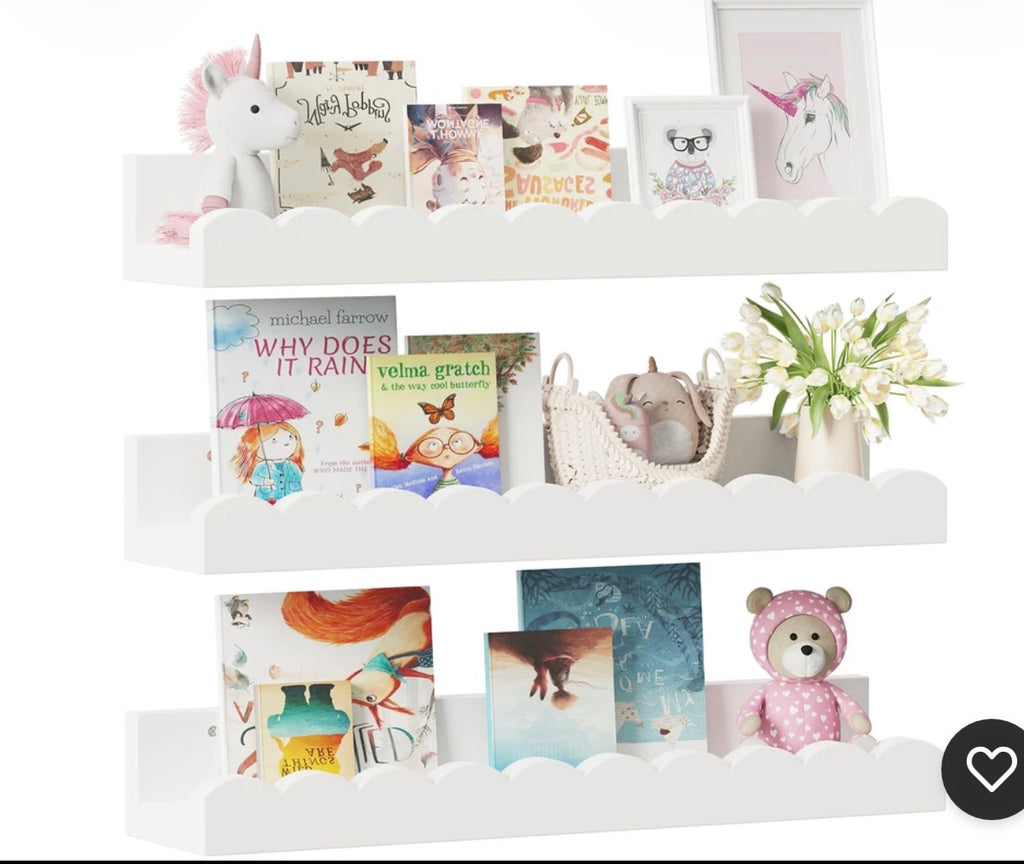 Yirilan Scalloped Nursery Shelves.