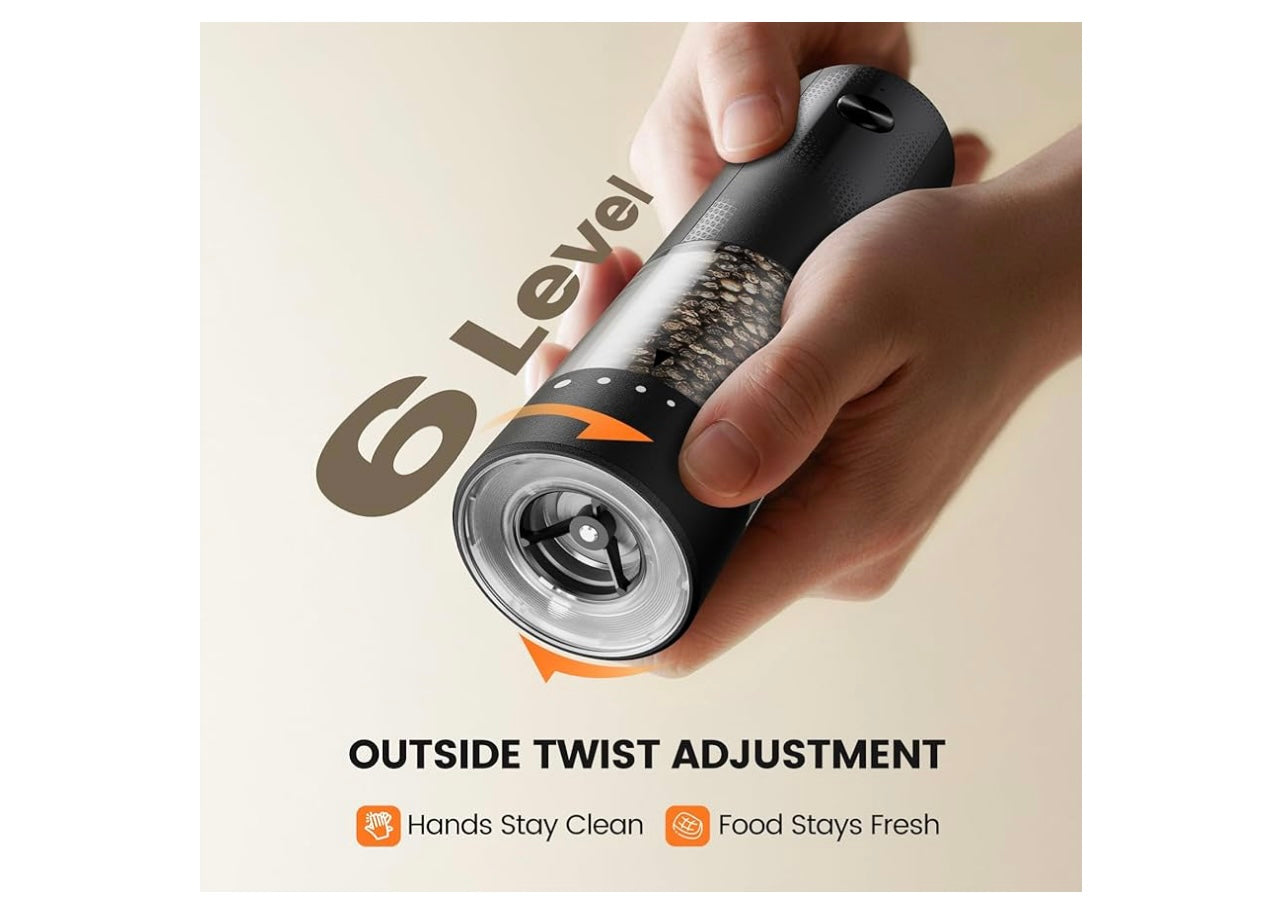 Electric Salt and Pepper Grinder Set.