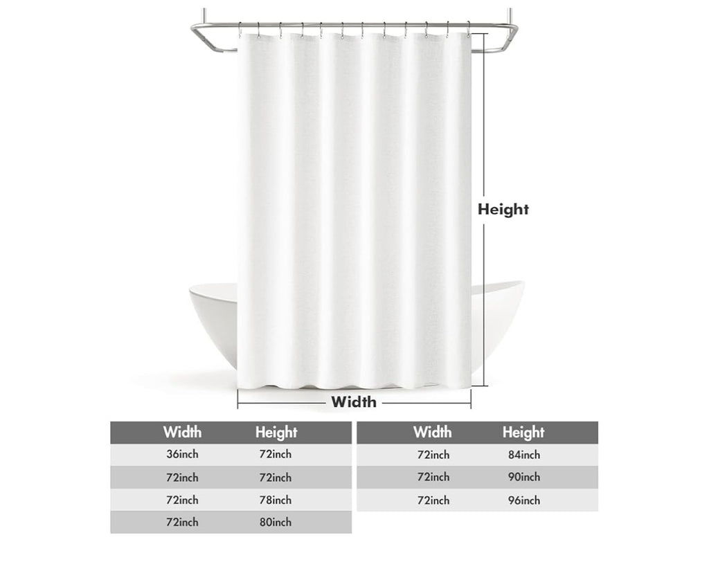 Extra long linen shower curtain