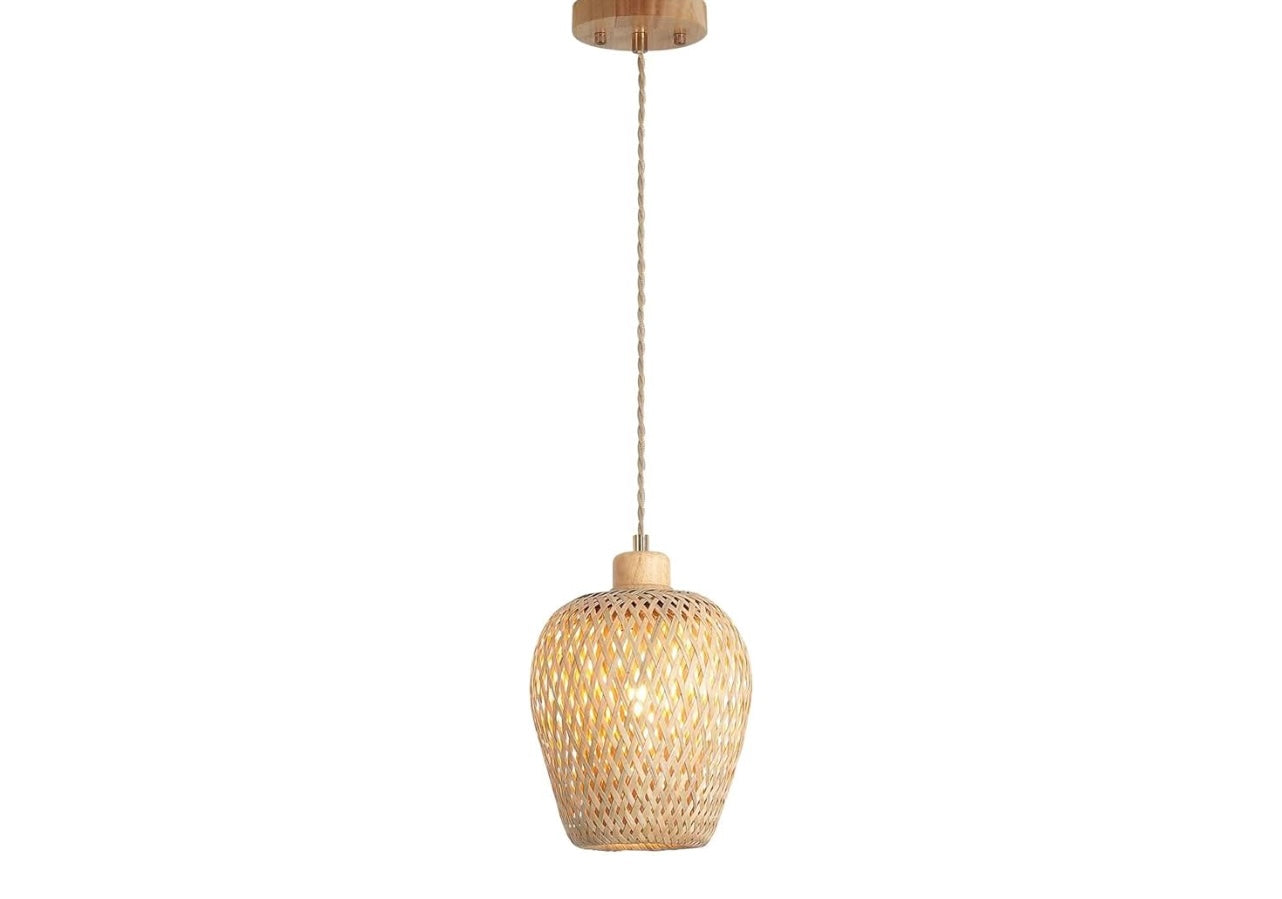 Bamboo Pendant Light Fixture.