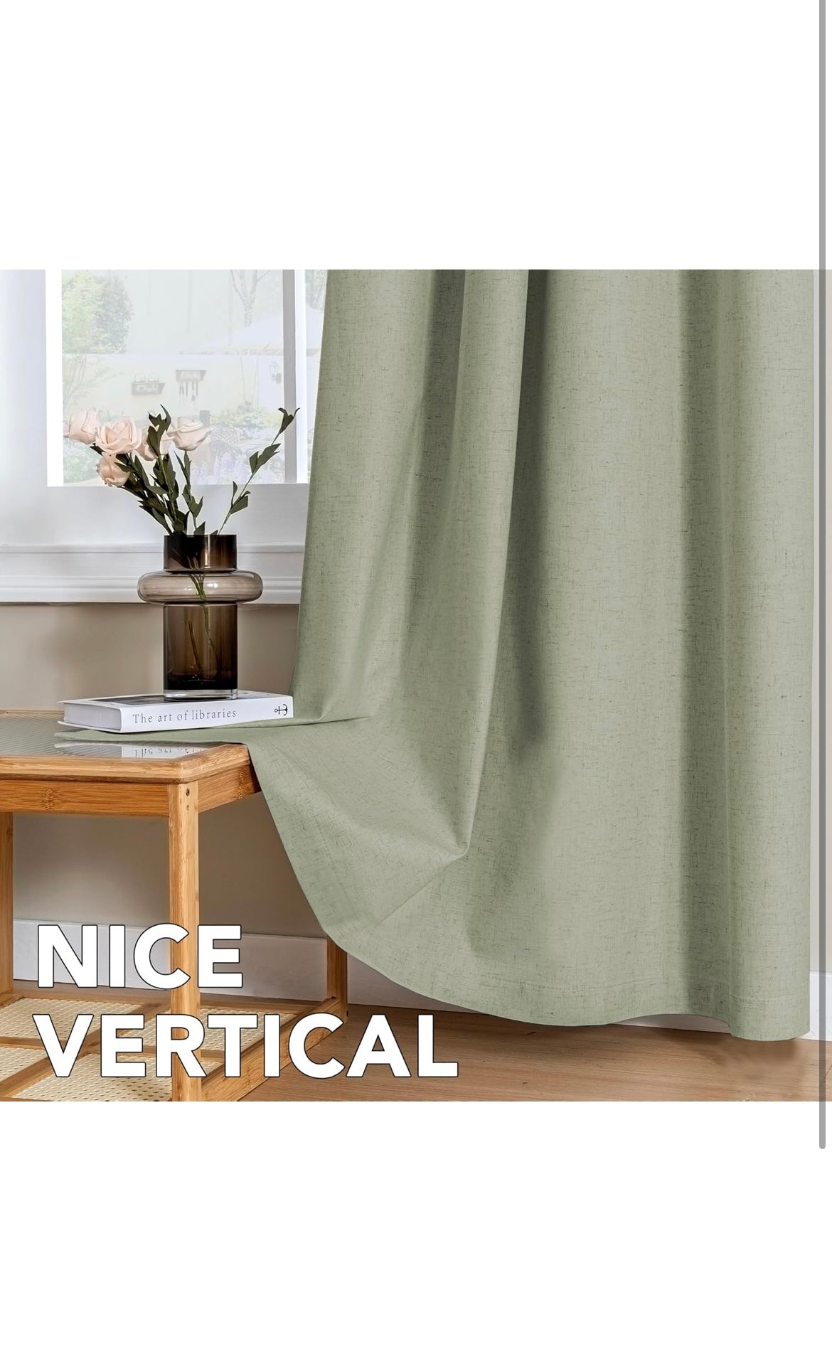 Linen curtains 100% blackout