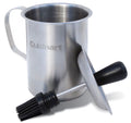 Cuisinart Sauce Pot and Basting Brush Set, 16 oz. Stainless Steel Grill Accessory with Silicone Basting Brush for Cooking & BBQ, Easy to Clean BBQ Accessories for Smoking and Grilling